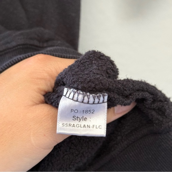 Jungmaven Short Sleeve Raglan Fleece Sweatshirt Black - Picture 5 of 6